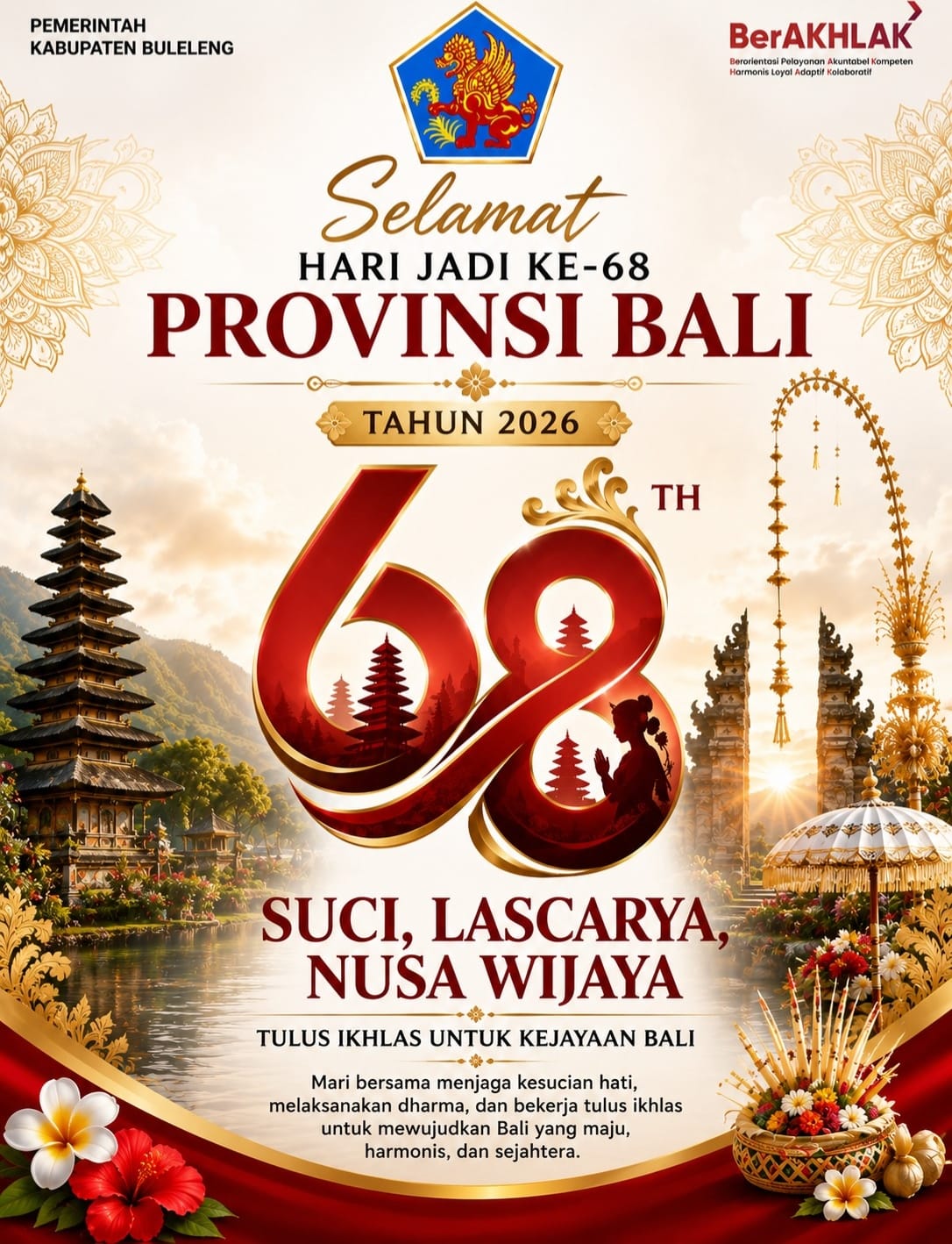 HARI JADI PROVINSI BALI KE 68 